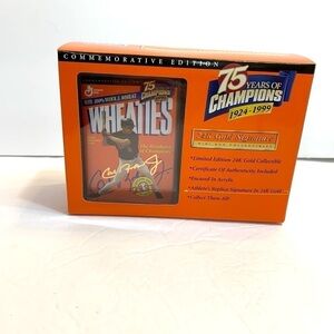 1999 CAL RIPKEN JR.75 YEARS OF CHAMPIONS 24K GOLD SIGNATURE WHEATIES BOX NIB COA